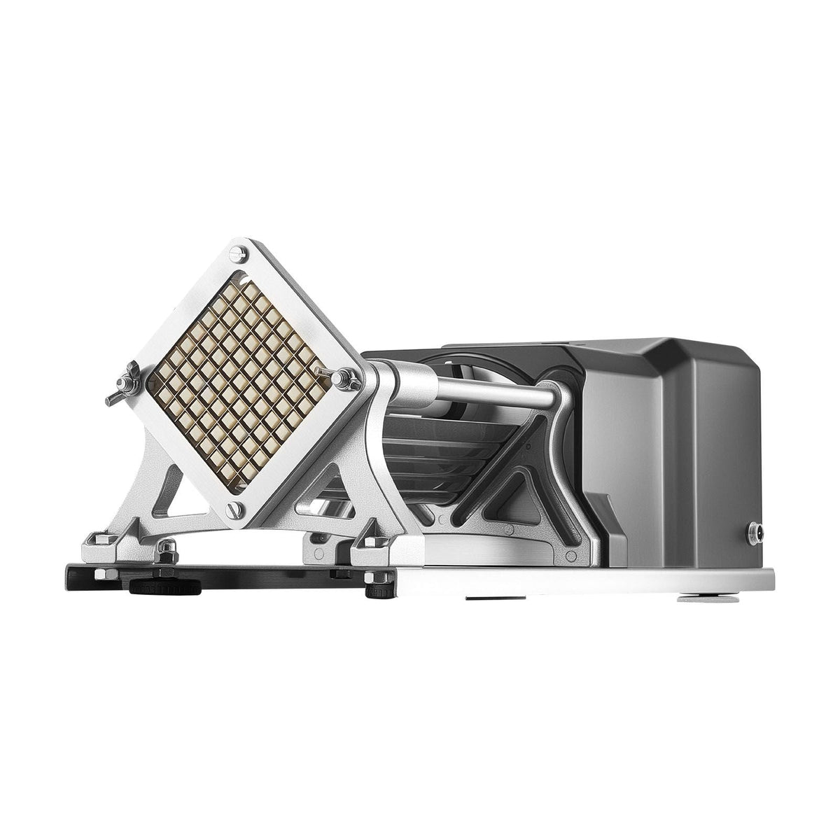 Commercial French Fry Cutter, Stainless Steel Vegetable Fruit Chopper with 3 Replacement Blades 1/2-Inch 3/8-Inch 1/4-Inch, Electric Potato Slicer Dicer for Restaurants & Home Kitchen