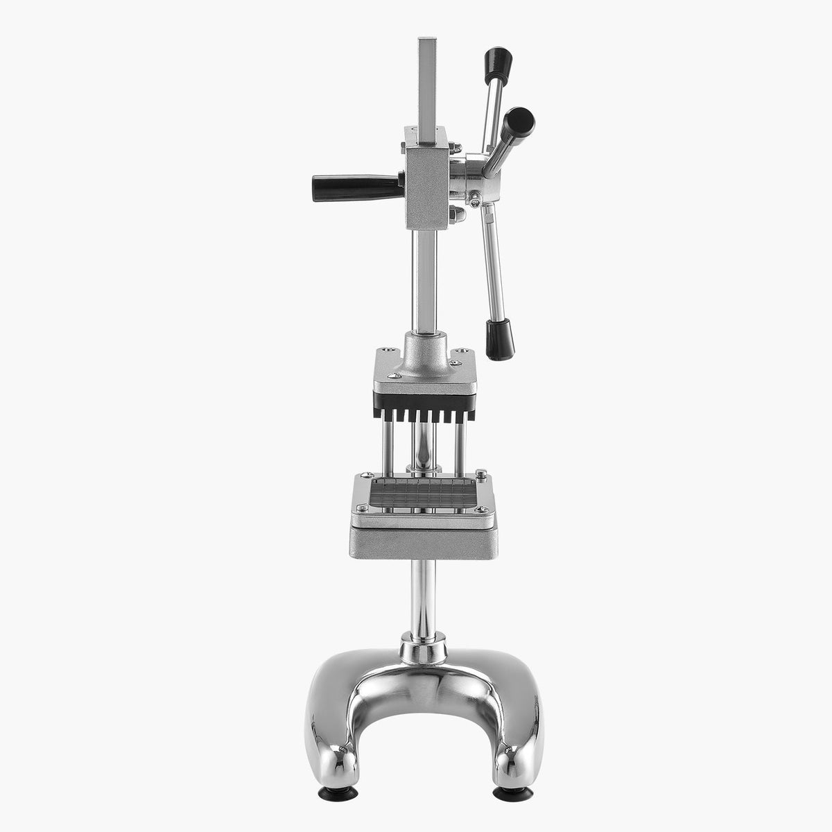 Commercial French Fry Cutter, Stainless Steel Vegetable Fruit Chopper with 3 Replacement Blades 1/2-Inch 3/8-Inch 1/4-Inch, Manual Potato Slicer Dicer for Restaurants & Home Kitchen