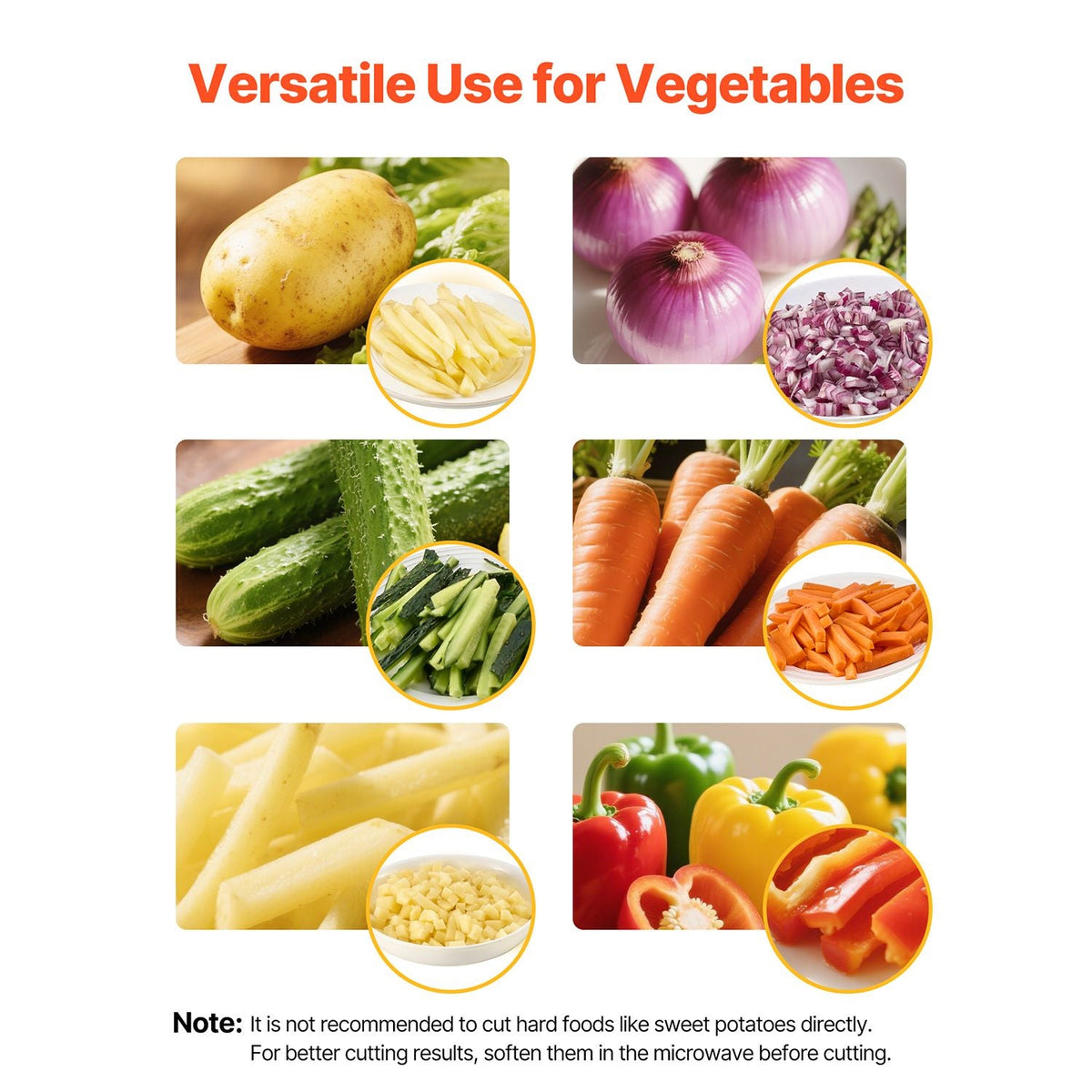 Commercial French Fry Cutter, Stainless Steel Vegetable Fruit Chopper with 3 Replacement Blades 1/2-Inch 3/8-Inch 1/4-Inch, Manual Potato Slicer Dicer for Restaurants & Home Kitchen