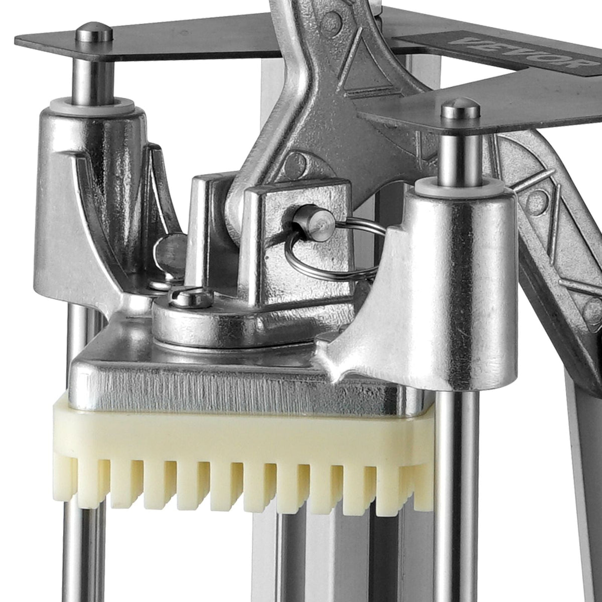 Commercial French Fry Cutter with 4 Replacement Blades, 1/4″ & 3/8″ Blade Easy Dicer Chopper, 6-wedge Slicer & 6-wedge Apple Corer, Lemon Potato Cutter for French Fries with Tray and Handle