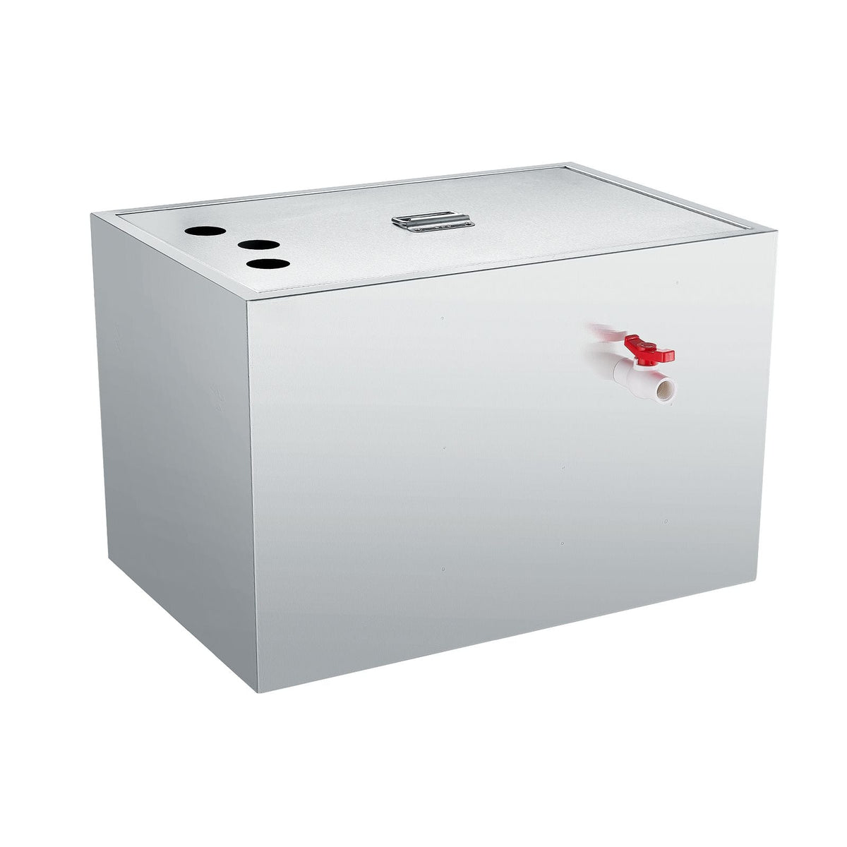 Commercial Grease Trap, 40 LBS Grease Interceptor, Top Inlet Interceptor, Under Sink Stainless Steel Grease Trap, 10 GPM Waste Water Oil-water Separator, for Restaurant Canteen Home Kitchen