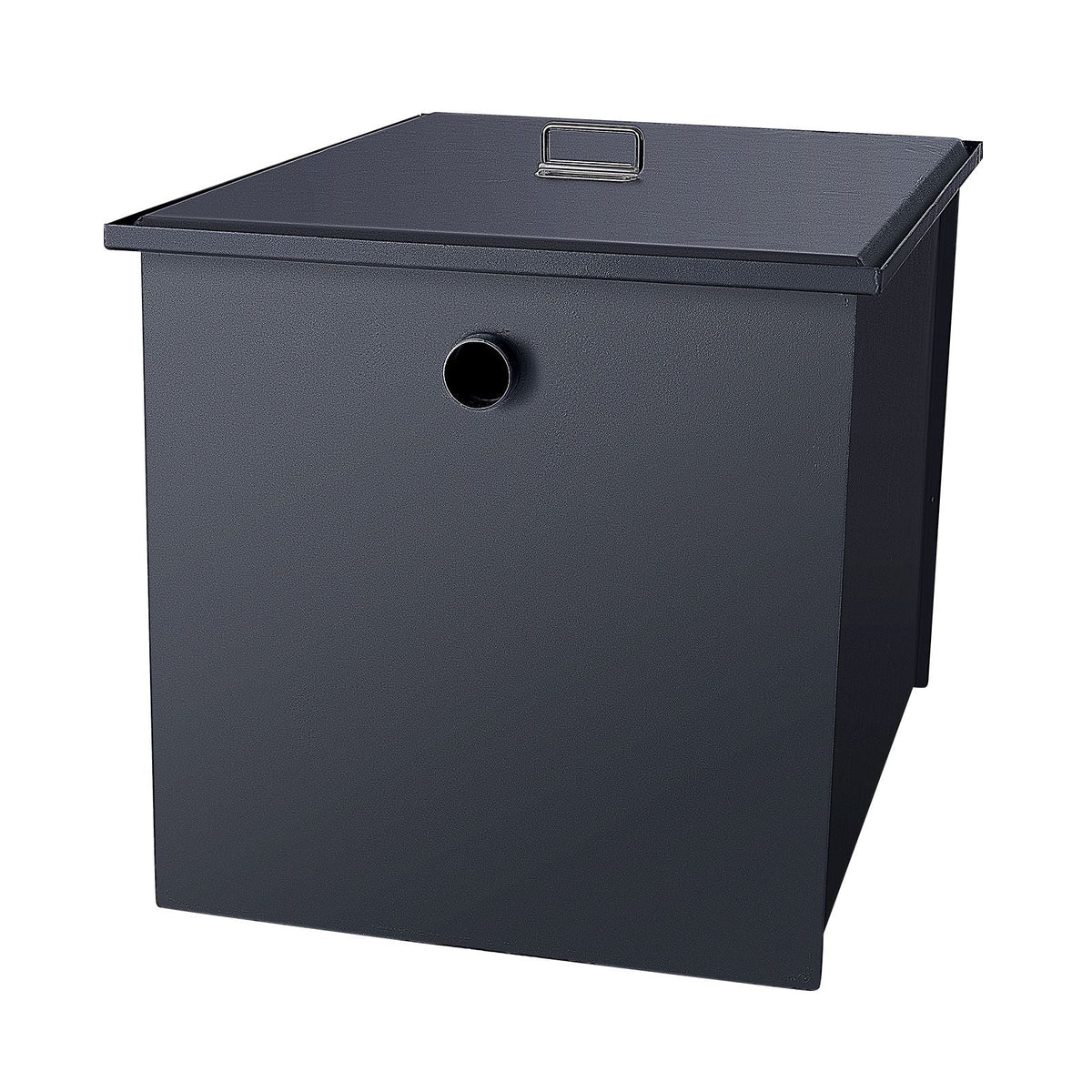 Commercial Grease Trap, 50 LBS Grease Interceptor, Side Inlet Interceptor, Under Sink Carbon Steel Grease Trap, 19.3 GPM Waste Water Oil-water Separator, for Restaurant Canteen Home Kitchen