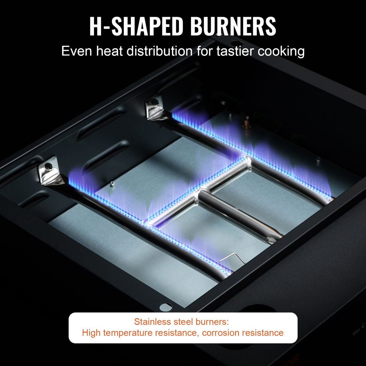 Commercial Griddle, 16.9" Heavy Duty Manual Flat Top Griddle, Countertop Gas Grill with Non-Stick Cooking Plate, Steel Natural Gas Griddle, 2-Burners Restaurant Portable Grill - 22,000 BTU