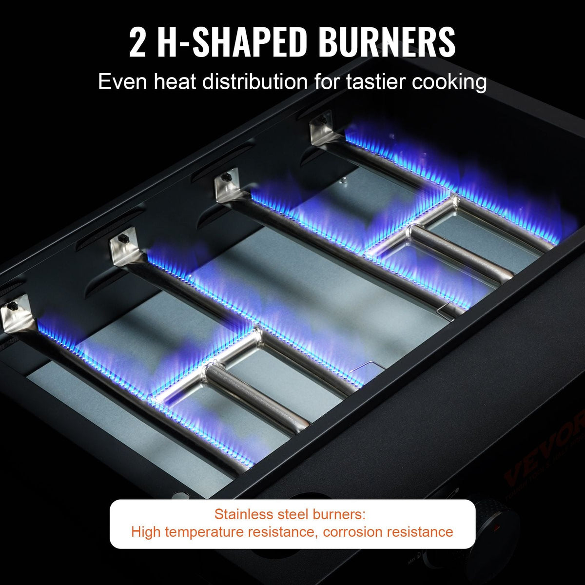Commercial Griddle, 22.4" Heavy Duty Manual Flat Top Griddle, Countertop Gas Grill with Non-Stick Cooking Plate, Steel Natural Gas Griddle, H-Shaped Burner Restaurant Portable Grill, 13,000 BTU