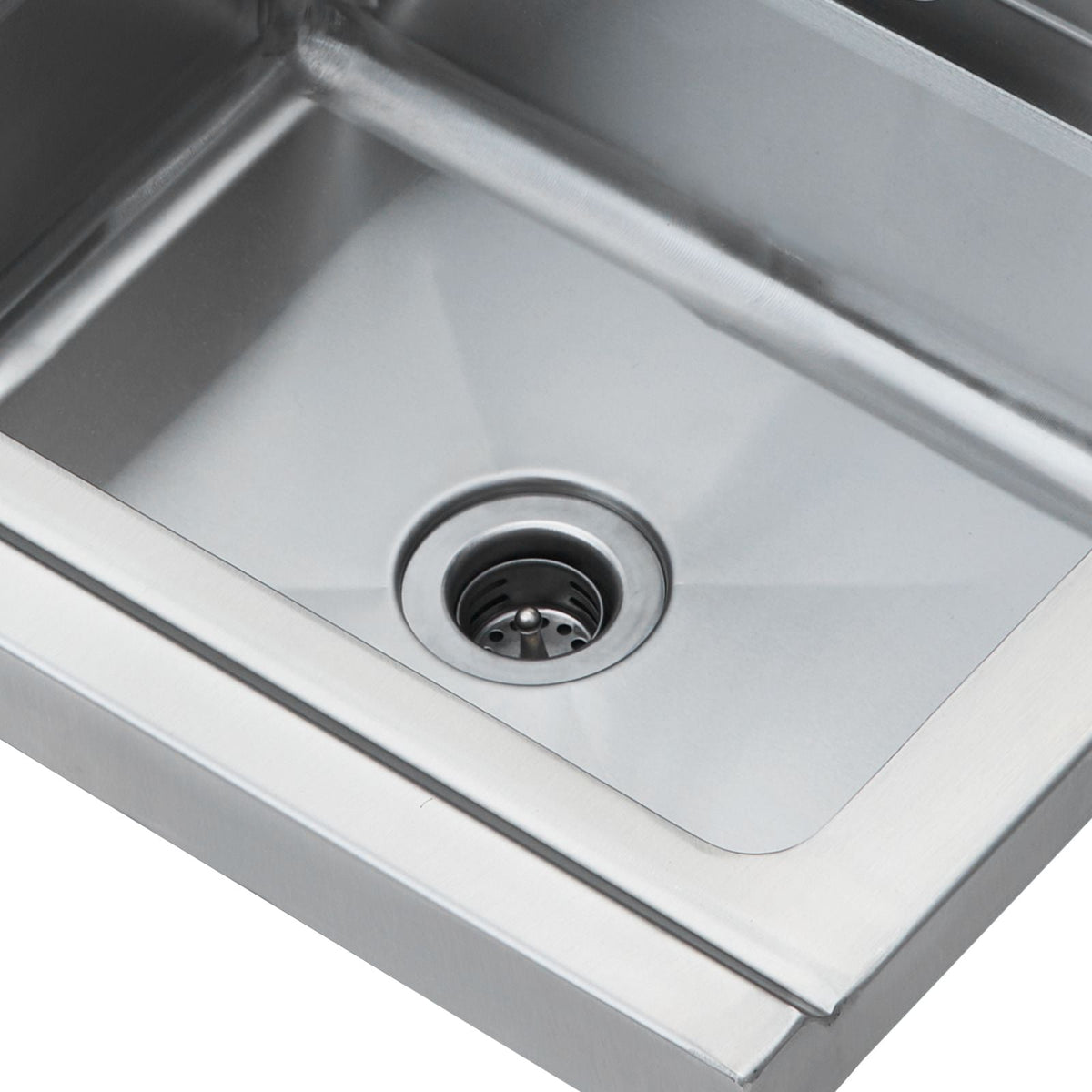 Commercial Hand Sink with Faucet and Side Splash, Stainless Steel Sink for Washing, Small Hand Washing Sink, Wall Mount Hand Basin for Restaurant, Kitchen, Bar, Garage and Home, 17x12.8 inch
