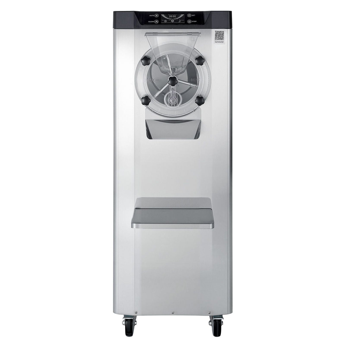 Commercial Hard Ice Cream Machine, 2400W 3.17 to 5.28 Gallons per Hour, Gelato Hard Serve Ice Cream Maker with 10L 304 Stainless Steel Cylinder, Auto Clean LED Panel for Snack Bar Restaurants