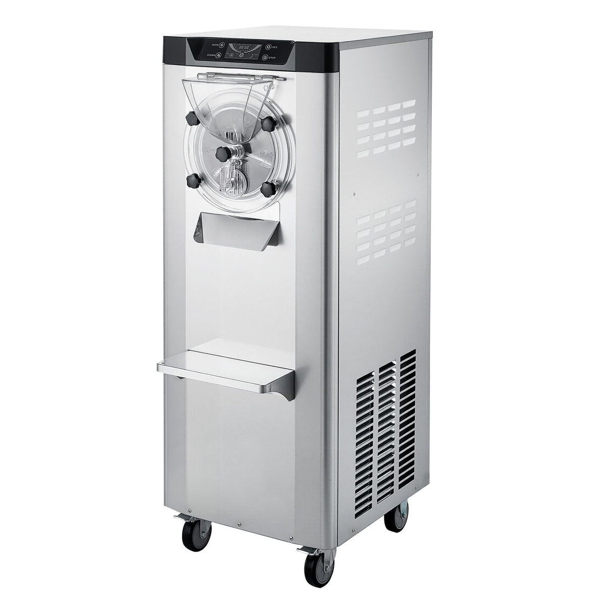 Commercial Hard Ice Cream Machine, 2400W 3.17 to 5.28 Gallons per Hour, Gelato Hard Serve Ice Cream Maker with 10L 304 Stainless Steel Cylinder, Auto Clean LED Panel for Snack Bar Restaurants