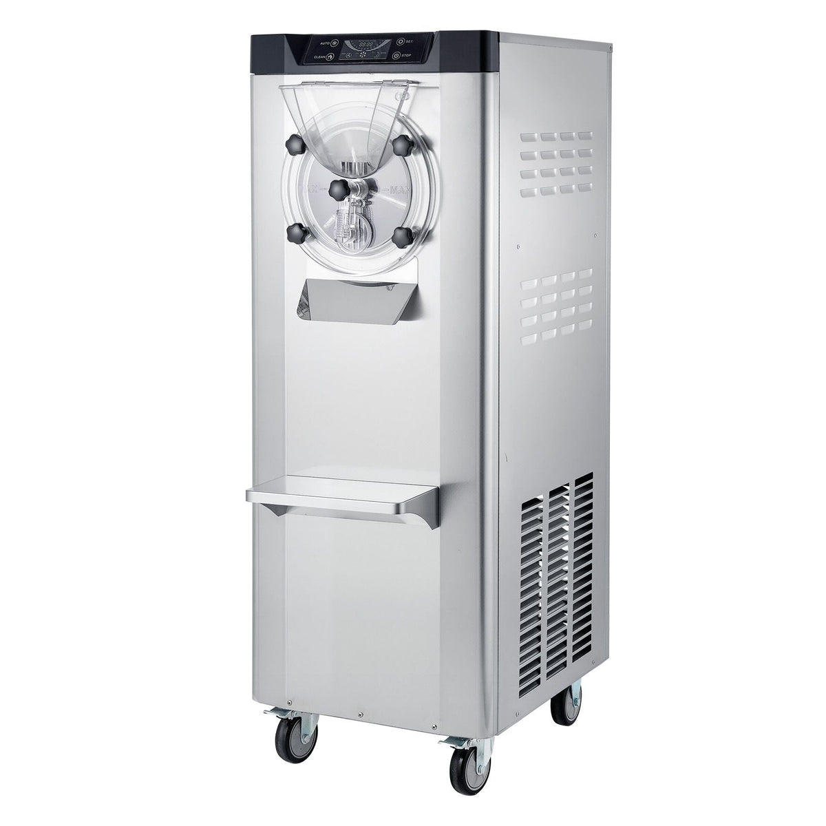 Commercial Hard Ice Cream Machine, 2400W 3.17 to 5.28 Gallons per Hour, Gelato Hard Serve Ice Cream Maker with 10L 304 Stainless Steel Cylinder, Auto Clean LED Panel for Snack Bar Restaurants