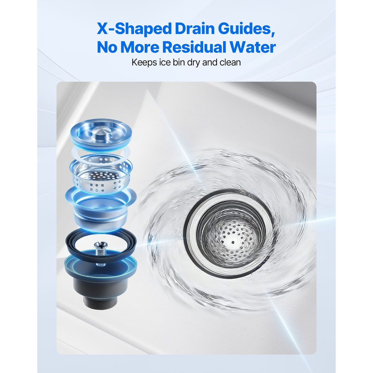 Commercial Ice Bin, 100.7 Qt Max Capacity, 36 x 19 x 33 Inch Stainless Steel Ice Chest with Sliding Lid and Bottle Holders, Cooler Cart Cocktail Unit for Bar Restaurant Pub, NSF Certified