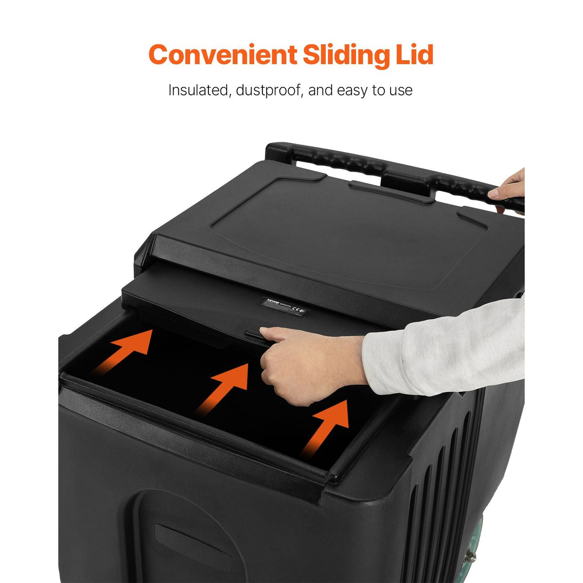 Commercial Ice Bin, 125 lbs Portable Ice Caddy, 31.5 x 22.8 x 29 inch Insulated Ice Carrier with 4 Wheels and Sliding Lid, Large Ice Bin for Catering, Kitchens, Bistros, Restaurants, and Bars