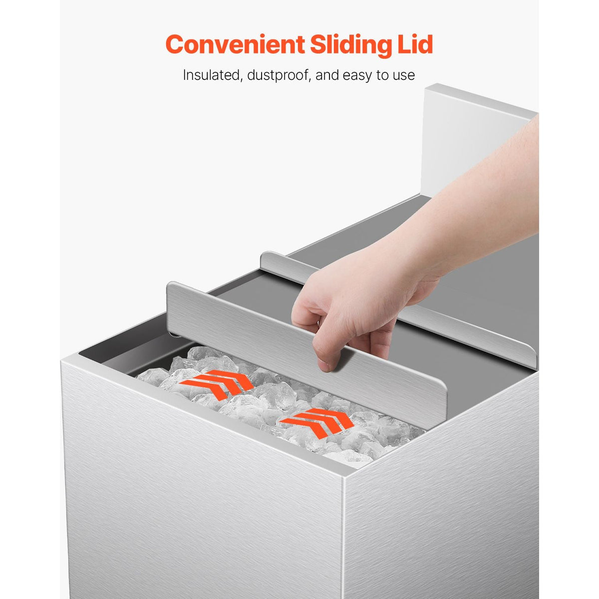 Commercial Ice Bin, 28 L Underbar Ice Bin, 12 x 19 x 37 in Stainless Steel Ice Chest with Sliding Lid, Bottle Holders, Adjustable Bullet Feet, Cooler Cart Cocktail Unit for Bar Restaurant Pub