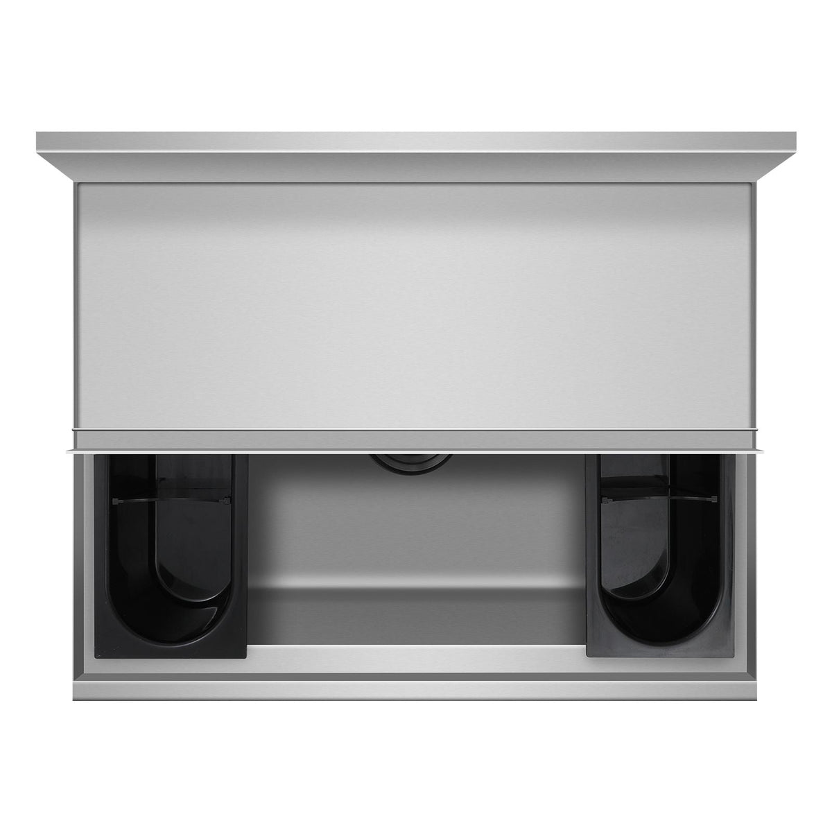 Commercial Ice Bin, 61 L Underbar Ice Bin, 24 x 19 x 37 in Stainless Steel Ice Chest with Sliding Lid, Bottle Holders, Adjustable Bullet Feet, Cooler Cart Cocktail Unit for Bar Restaurant Pub