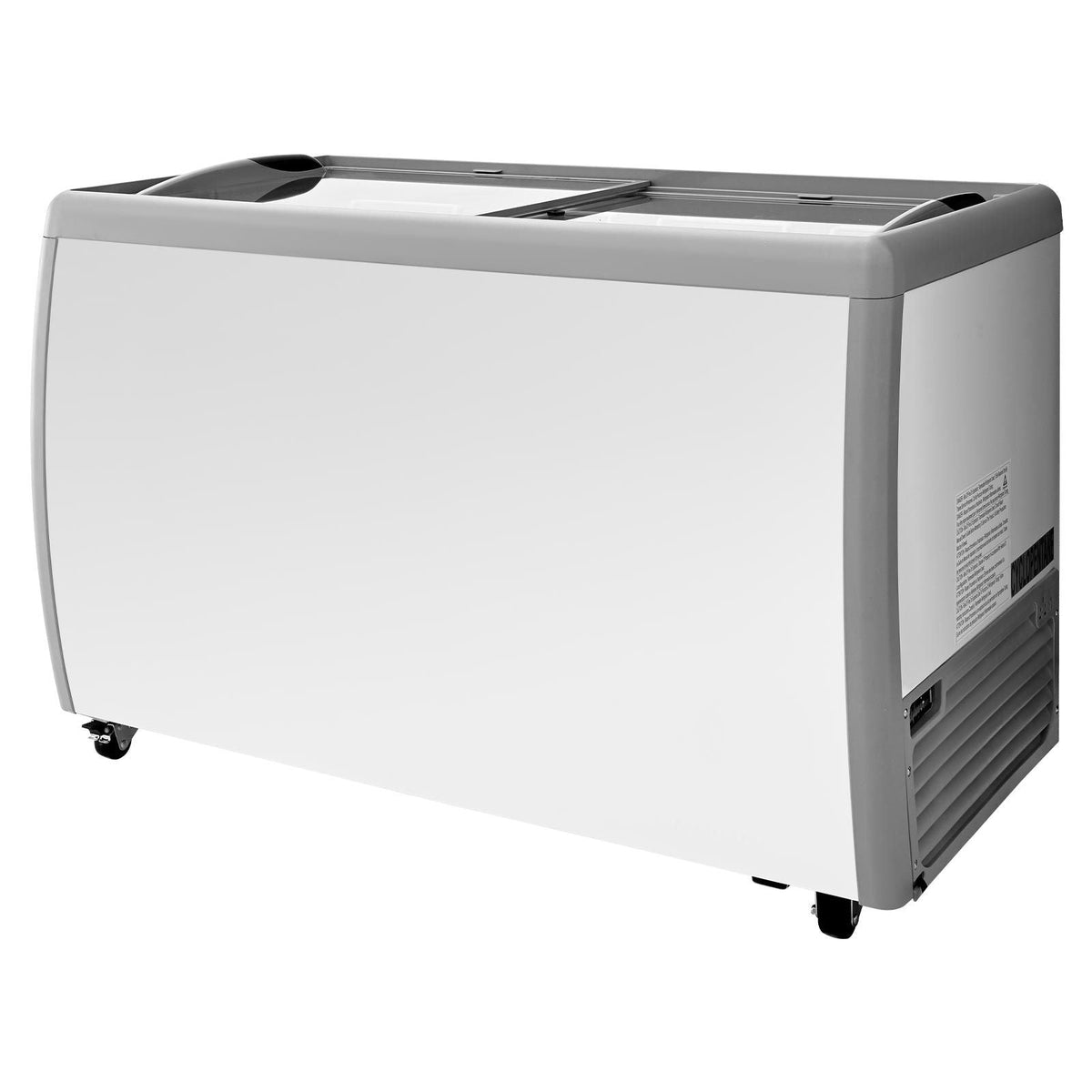 Commercial Ice Cream Display Case, 13.1 Cu.ft Chest Freezer, Restaurant Gelato Dipping Cabinet Top Deep Freezer with Locking Casters, Sliding Glass Door, LED Lighting, Hold 8 Ice Cream Tubs