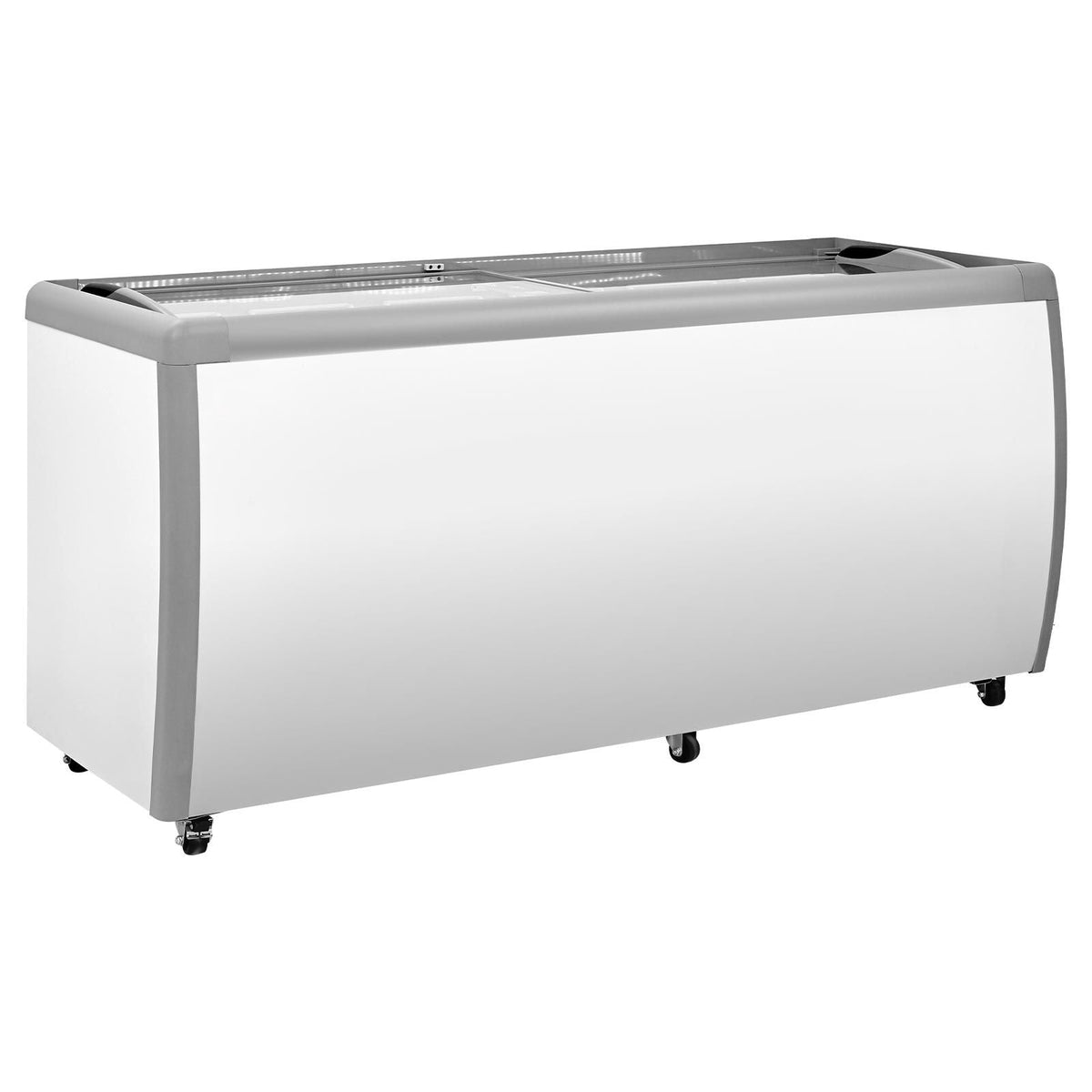 Commercial Ice Cream Display Case, 20 Cu.ft Chest Freezer, Restaurant Gelato Dipping Cabinet Top Deep Freezer with Locking Casters, Sliding Glass Door, LED Lighting, Hold 12 Ice Cream Tubs