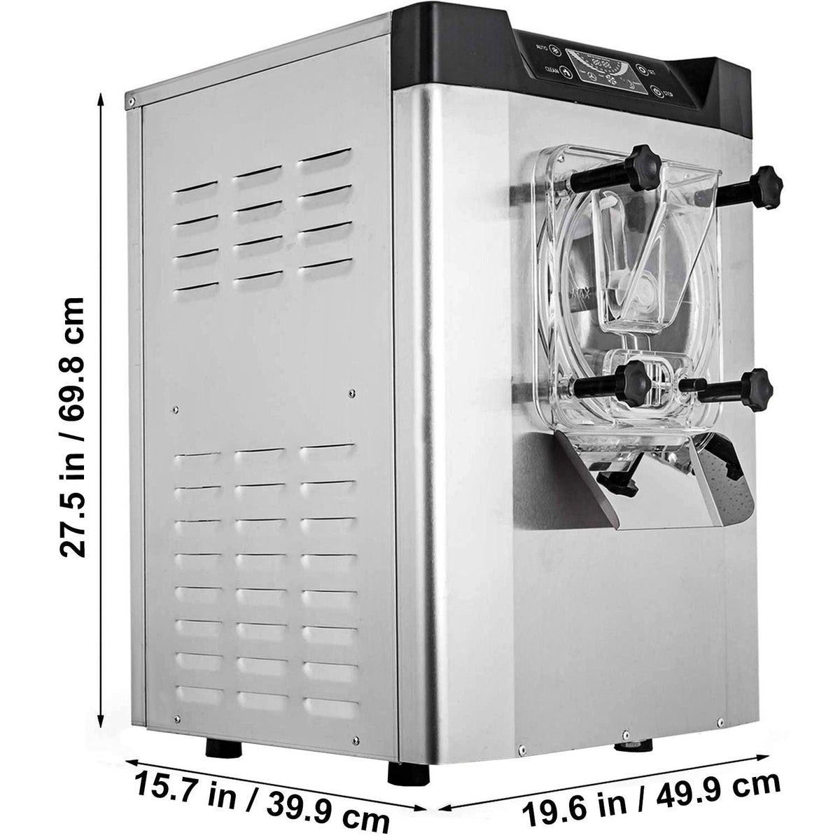 Commercial Ice Cream Machine 1400W 20/5.3 Gph Hard Serve Ice Cream Maker with LED Display Screen Auto Shut-Off Timer One Flavors Perfect for Restaurants Snack bar Supermarkets