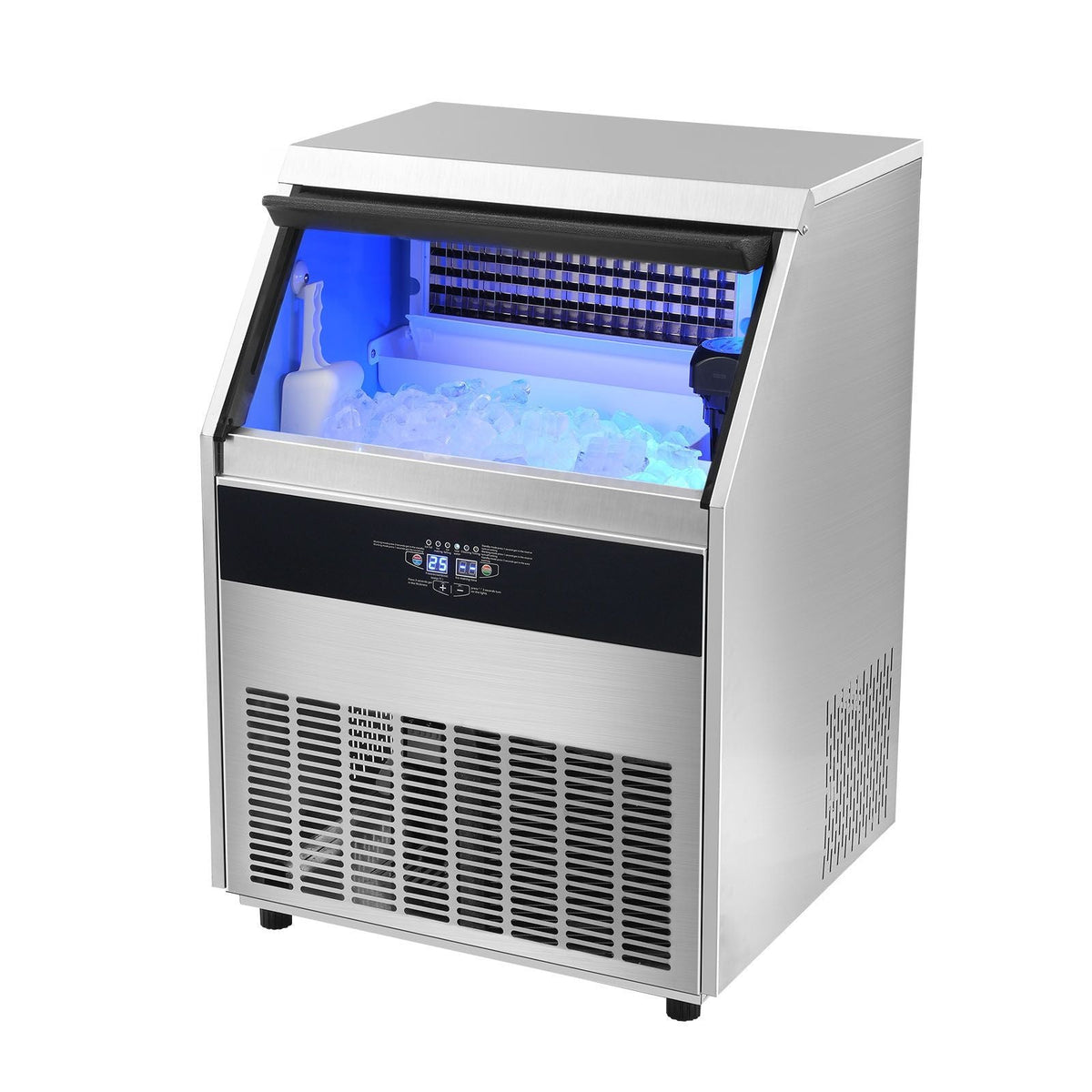 Commercial Ice Maker, 330lbs/24H, Ice Maker Machine, 126 Ice Cubes in 12-15 Minutes, Freestanding Cabinet Ice Maker with 88lbs Storage Capacity LED Digital Display, for Bar Home Restaurant
