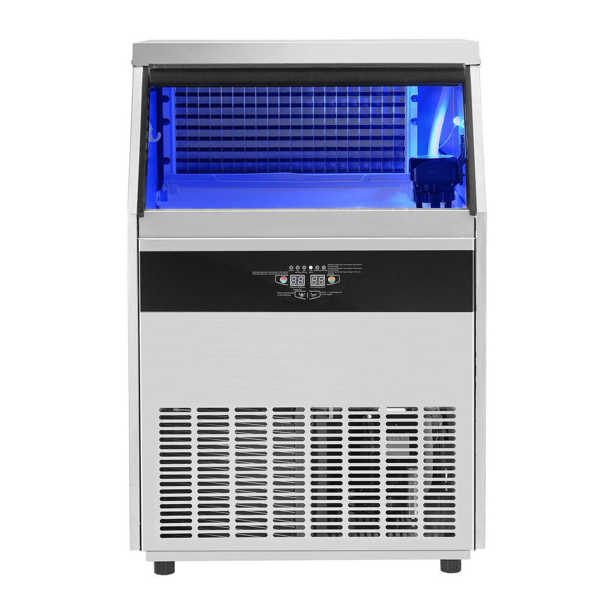 Commercial Ice Maker, 330lbs/24H, Ice Maker Machine, 126 Ice Cubes in 12-15 Minutes, Freestanding Cabinet Ice Maker with 88lbs Storage Capacity LED Digital Display, for Bar Home Restaurant