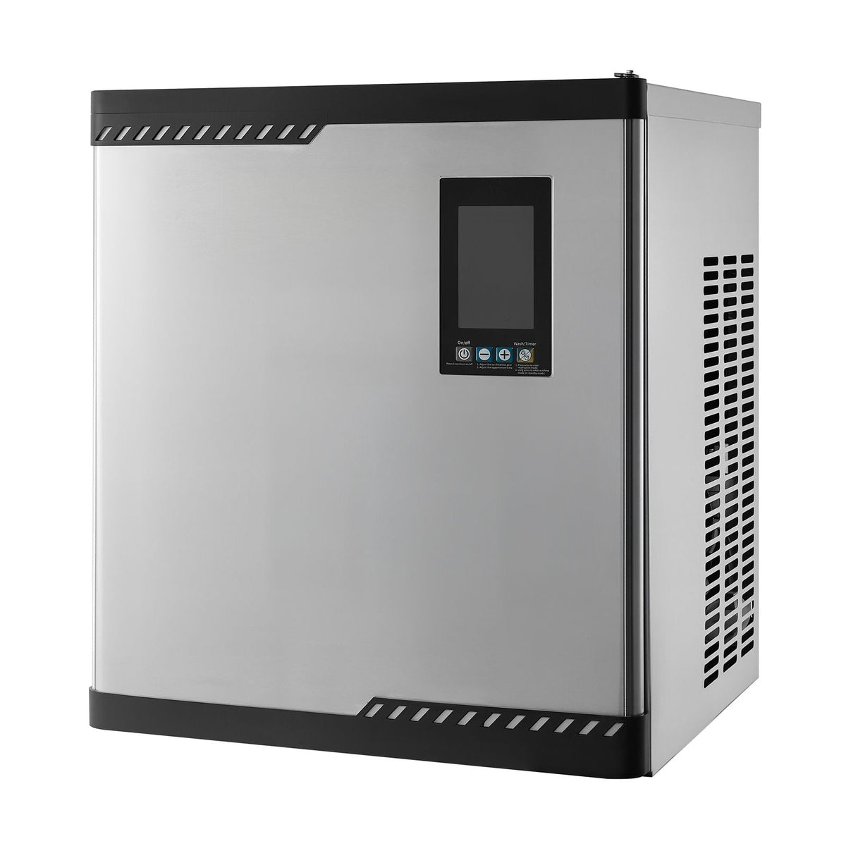 Commercial Ice Maker Machine - Head, 300 Lbs/Day Stainless Steel Ice Machine with Scheduled Ice-Making, Self-Cleaning, Adjustable Thickness, Ideal for Restaurant Bar Cafe Hotel - Head Only