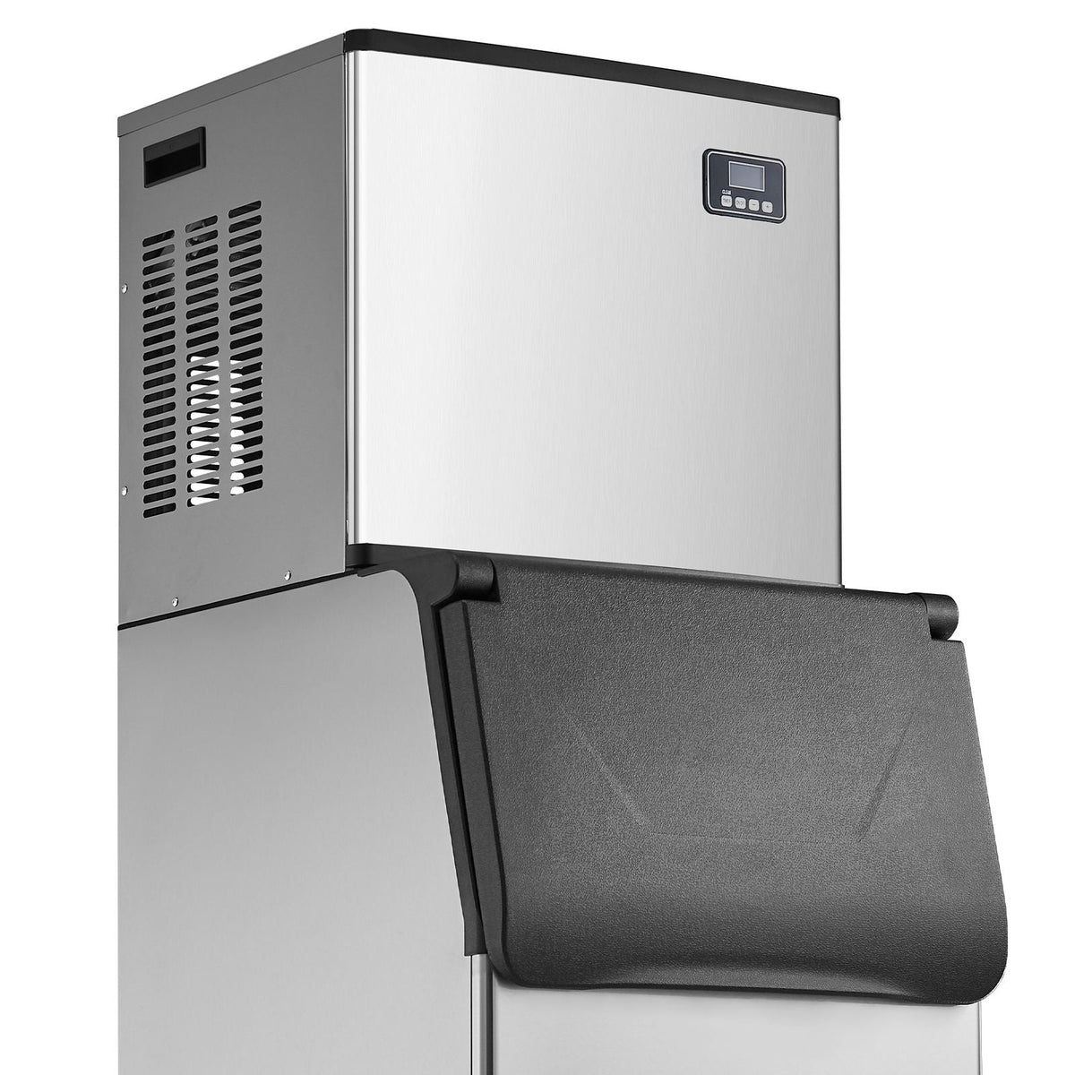 Commercial Ice Maker Machine - Head, 360 Lbs/Day Stainless Steel Ice Machine with Self-Cleaning, Scheduled Ice-Making, Adjustable Thickness, Ideal for Restaurant Bar Cafe Hotel - Head Only