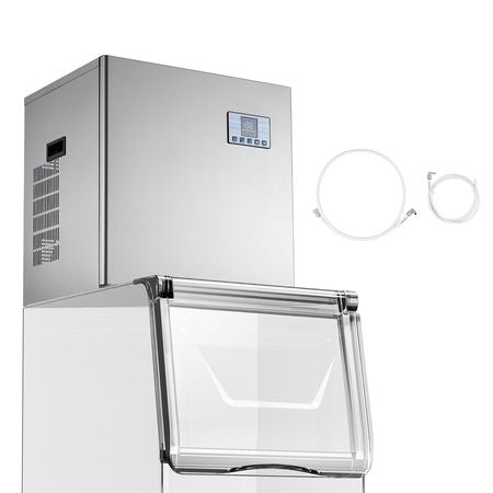 Commercial Ice Maker Machine - Head, 400 Lbs/Day Stainless Steel Ice Machine with Scheduled Ice-Making, Self-Cleaning, Adjustable Thickness, Ideal for Restaurant Bar Cafe Hotel - Head Only