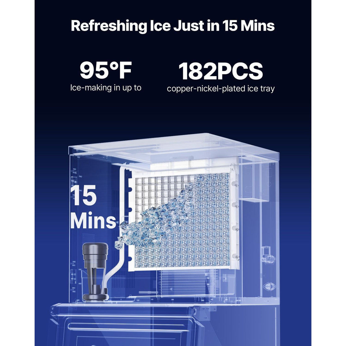 Commercial Ice Maker Machine - Head, 400 Lbs/Day Stainless Steel Ice Machine with Scheduled Ice-Making, Self-Cleaning, Adjustable Thickness, Ideal for Restaurant Bar Cafe Hotel - Head Only