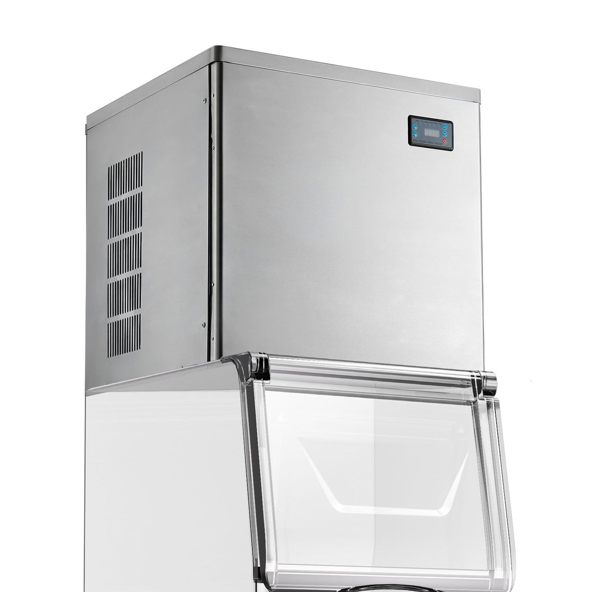Commercial Ice Maker Machine - Head, 450 Lbs/Day Stainless Steel Ice Machine with Scheduled Ice-Making, Self-Cleaning, Adjustable Thickness, Ideal for Restaurant Bar Cafe Hotel - Head Only