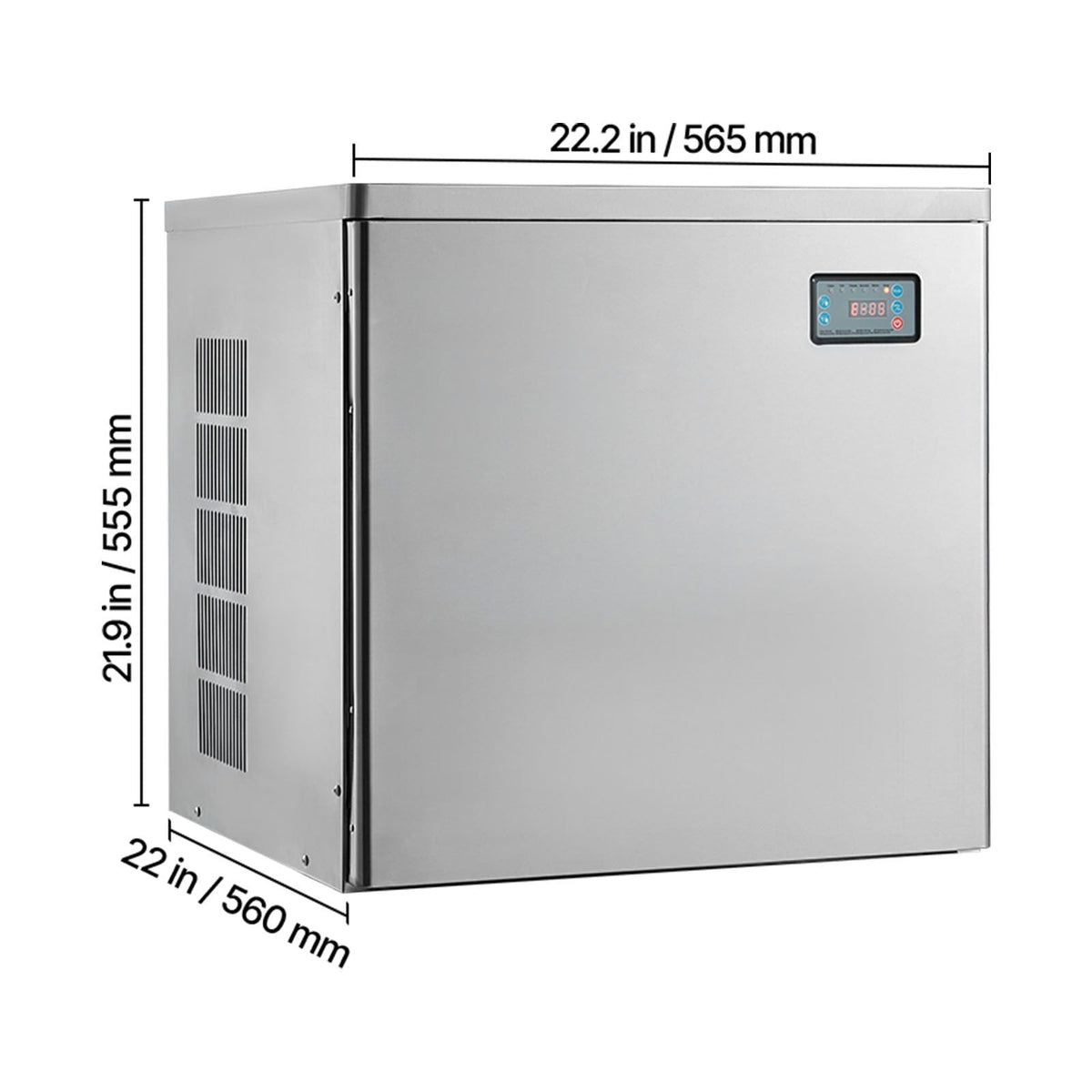 Commercial Ice Maker Machine - Head, 450 Lbs/Day Stainless Steel Ice Machine with Scheduled Ice-Making, Self-Cleaning, Adjustable Thickness, Ideal for Restaurant Bar Cafe Hotel - Head Only