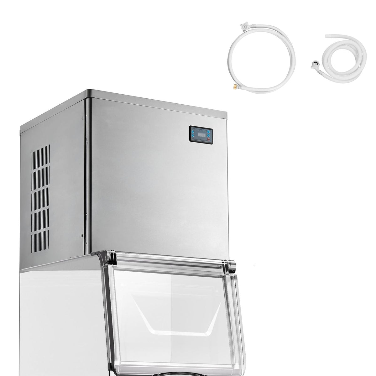 Commercial Ice Maker Machine - Head, 450 Lbs/Day Stainless Steel Ice Machine with Scheduled Ice-Making, Self-Cleaning, Adjustable Thickness, Ideal for Restaurant Bar Cafe Hotel - Head Only