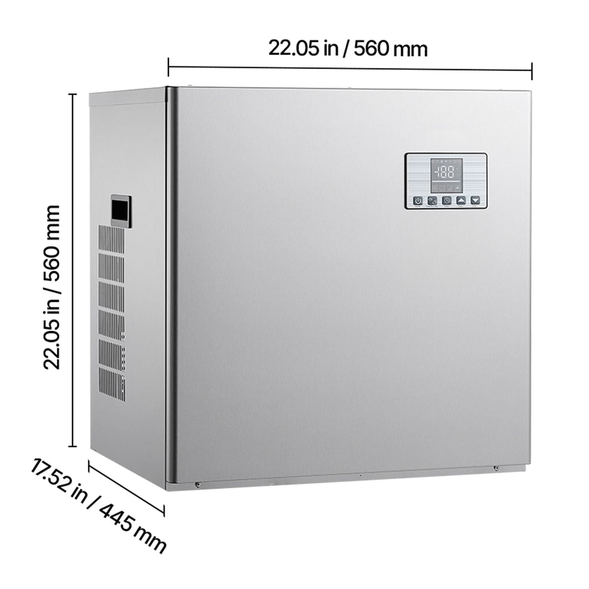 Commercial Ice Maker Machine - Head, 550 Lbs/Day Stainless Steel Ice Machine with Scheduled Ice-Making, Self-Cleaning, Adjustable Thickness, Ideal for Restaurant Bar Cafe Hotel - Head Only