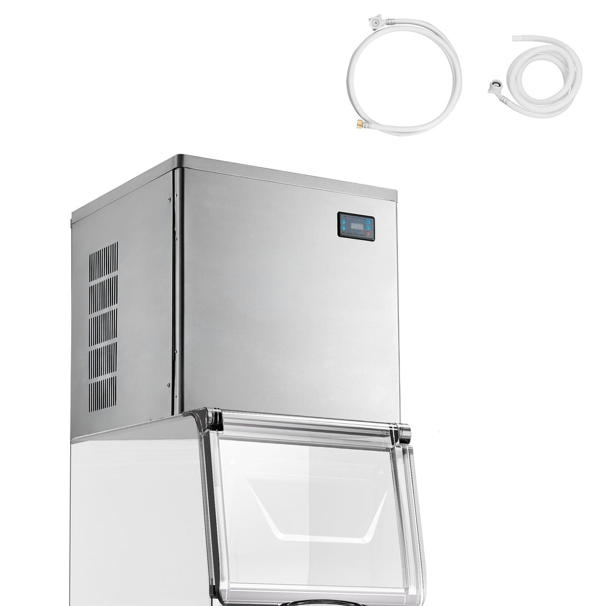 Commercial Ice Maker Machine - Head, 650 Lbs/Day Stainless Steel Ice Machine with Scheduled Ice-Making, Self-Cleaning, Adjustable Thickness, Ideal for Restaurant Bar Cafe Hotel - Head Only