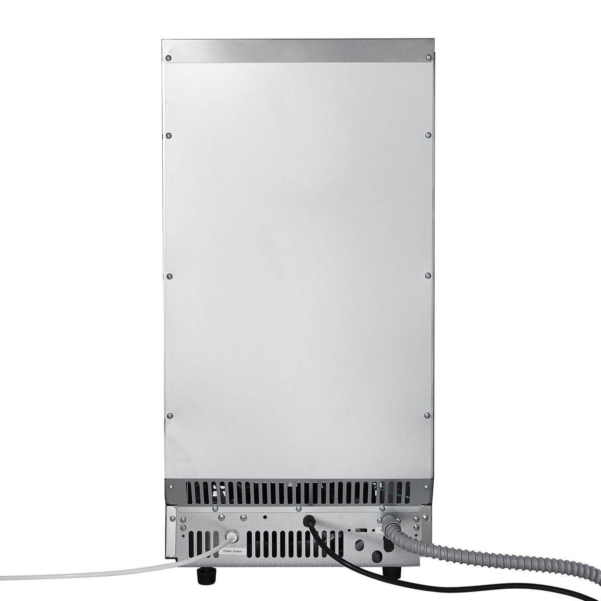 Commercial Ice Maker Machine, 120 lbs/24h with 28Lbs Storage, 45 Cubes per Cycle, Stainless Steel Freestanding & Under Counter Ice Maker with LED Display & Self-Cleaning, for Home Bar Restaurant