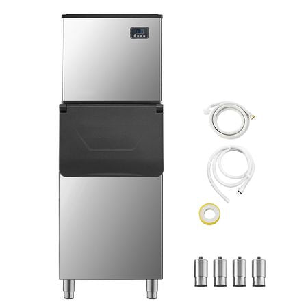 Commercial Ice Maker Machine, 360LBS/24H Ice-Making Machine with 300LBS Large Storage Bin, Auto Self-Cleaning Ice Maker with Touchscreen for Bar Cafe Restaurant Business Commercial