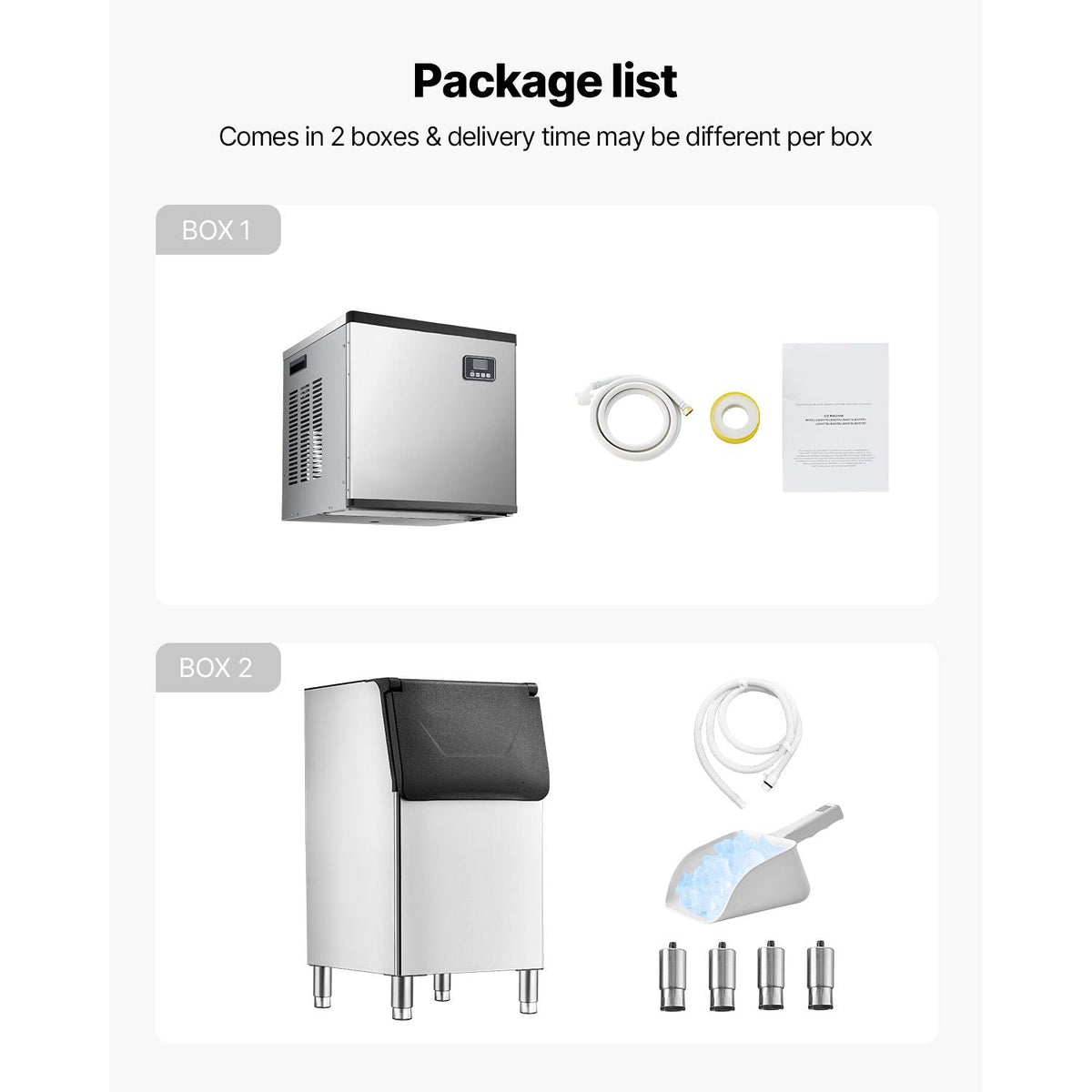 Commercial Ice Maker Machine, 360LBS/24H Ice-Making Machine with 300LBS Large Storage Bin, Auto Self-Cleaning Ice Maker with Touchscreen for Bar Cafe Restaurant Business Commercial