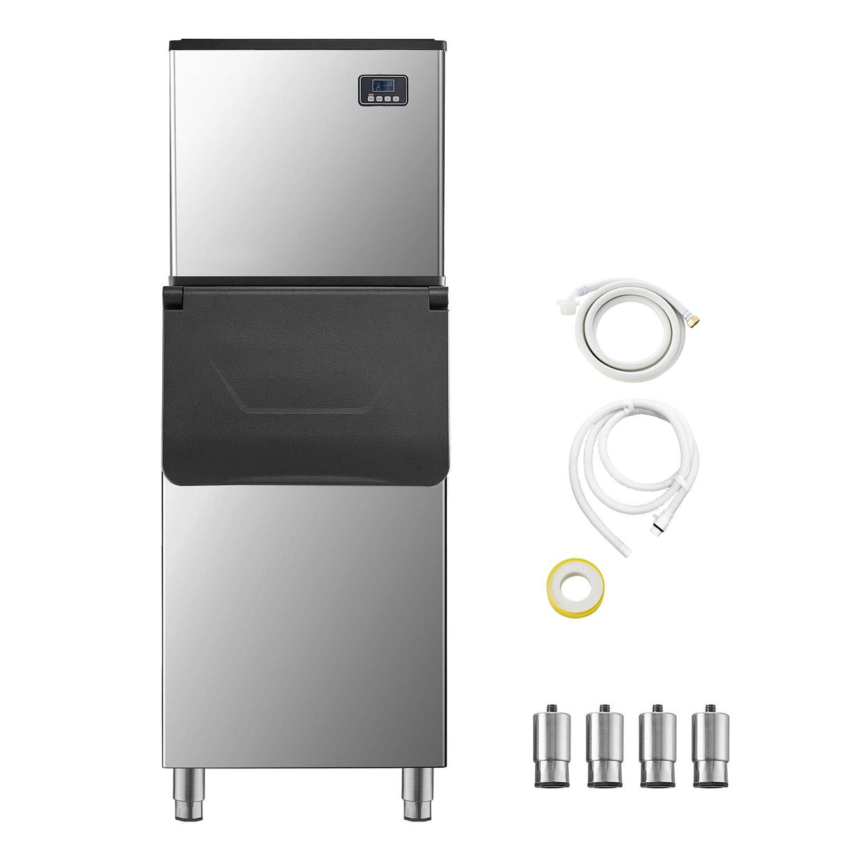 Commercial Ice Maker Machine, 360LBS/24H Ice-Making Machine with 300LBS Large Storage Bin, Auto Self-Cleaning Ice Maker with Touchscreen for Bar Cafe Restaurant Business Commercial