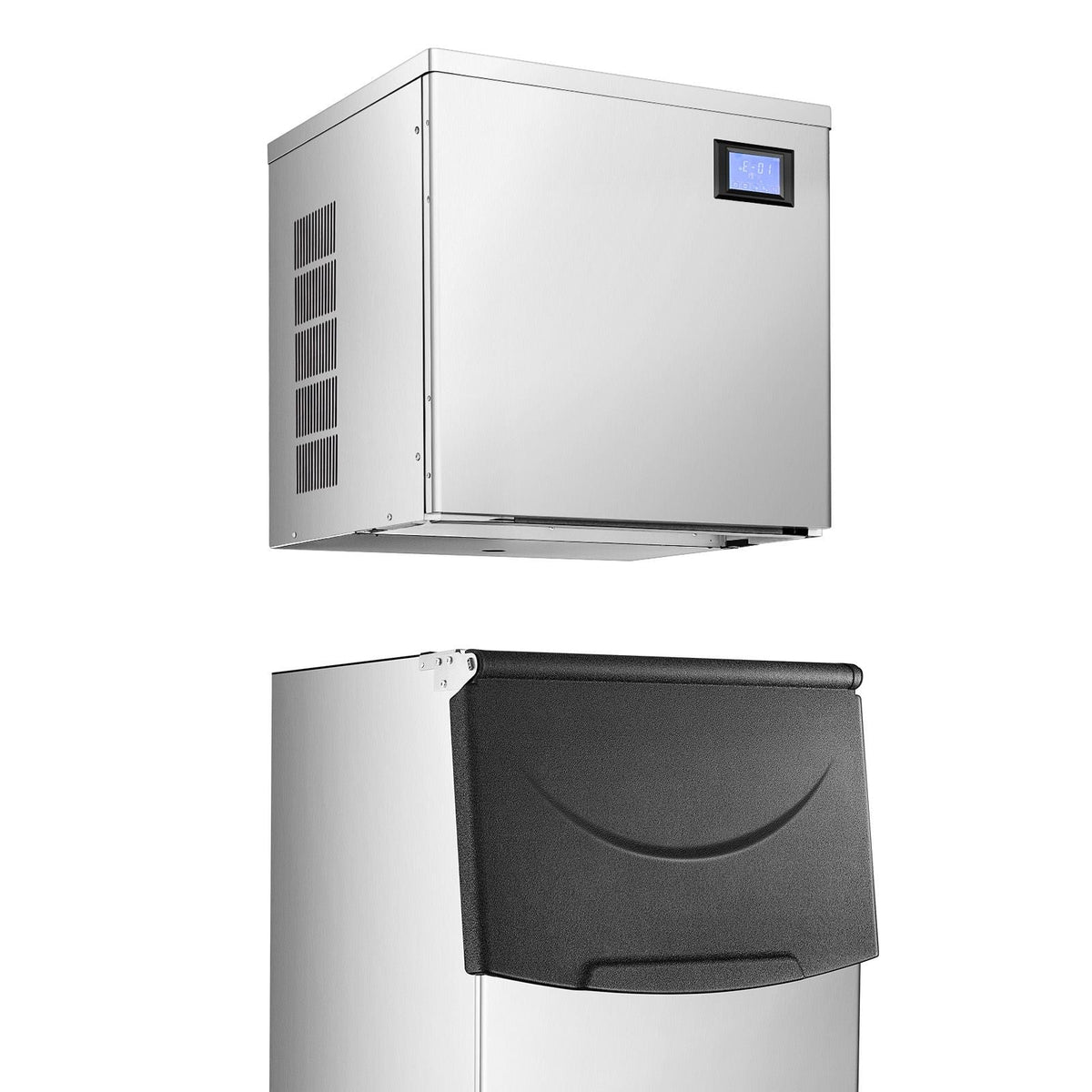 Commercial Ice Maker Machine, 450LBS/24H Ice Making Machine with 250LBS Large Storage Bin, Auto Self-Cleaning Ice Maker Machine with Touchscreen for Bar Cafe Restaurant Business Commercial