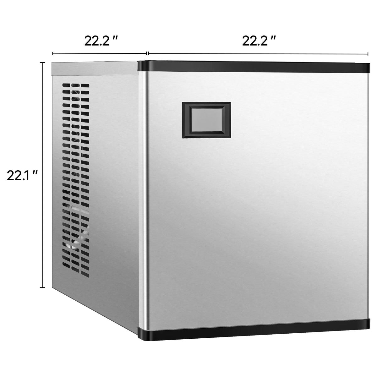 Commercial Ice Maker Machine 500 lbs/24 h, 22 Inch Stainless Steel Industrial Ice Machine, Self-Cleaning and Scheduled Ice Making, Modular Ice Cube Machine for Restaurant Hotel - Head Only