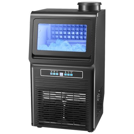 Commercial Ice Maker Machine, 70lbs/24H Ice Maker Machine with 12lbs Storage Capacity, 36 Ice Cubes in 15 Minutes, LED Digital Display Freestanding Self-Cleaning for Bar Office Restaurant