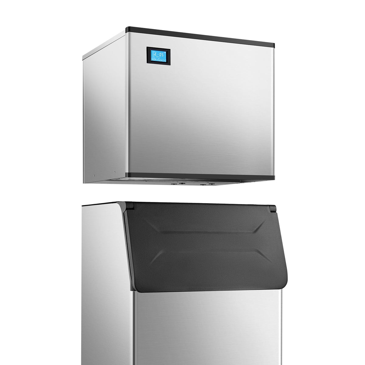 Commercial Ice Maker Machine 800 lbs/24 h, 26 Inch Stainless Steel Industrial Ice Machine, Self-Cleaning and Scheduled Ice Making, Modular Ice Cube Machine for Restaurant Hotel - Head Only
