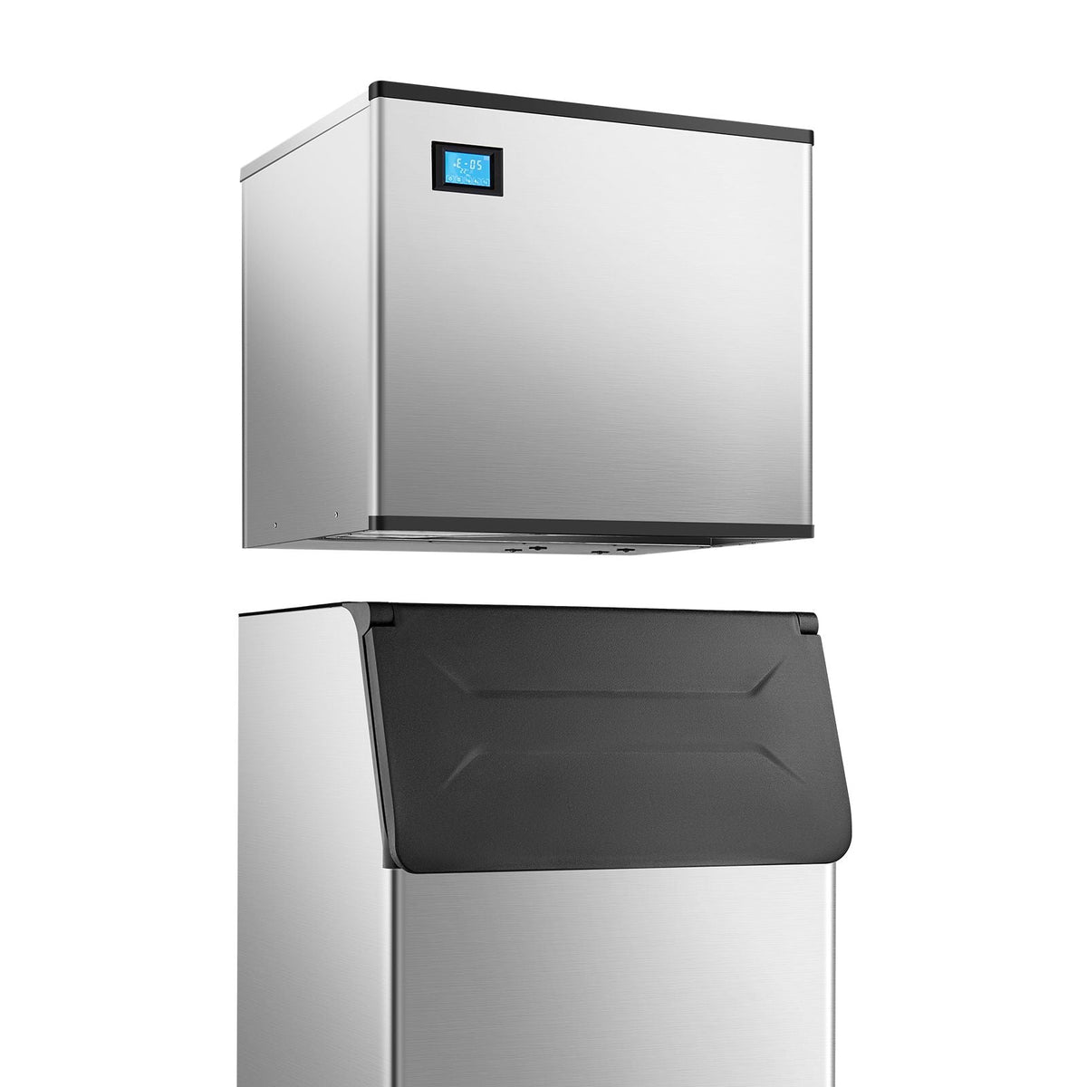 Commercial Ice Maker Machine, 800LBS/24H Ice Making Machine with 500LBS Large Storage Bin, Auto Self-Cleaning Ice Maker Machine with Touchscreen for Bar Cafe Restaurant Business Commercial
