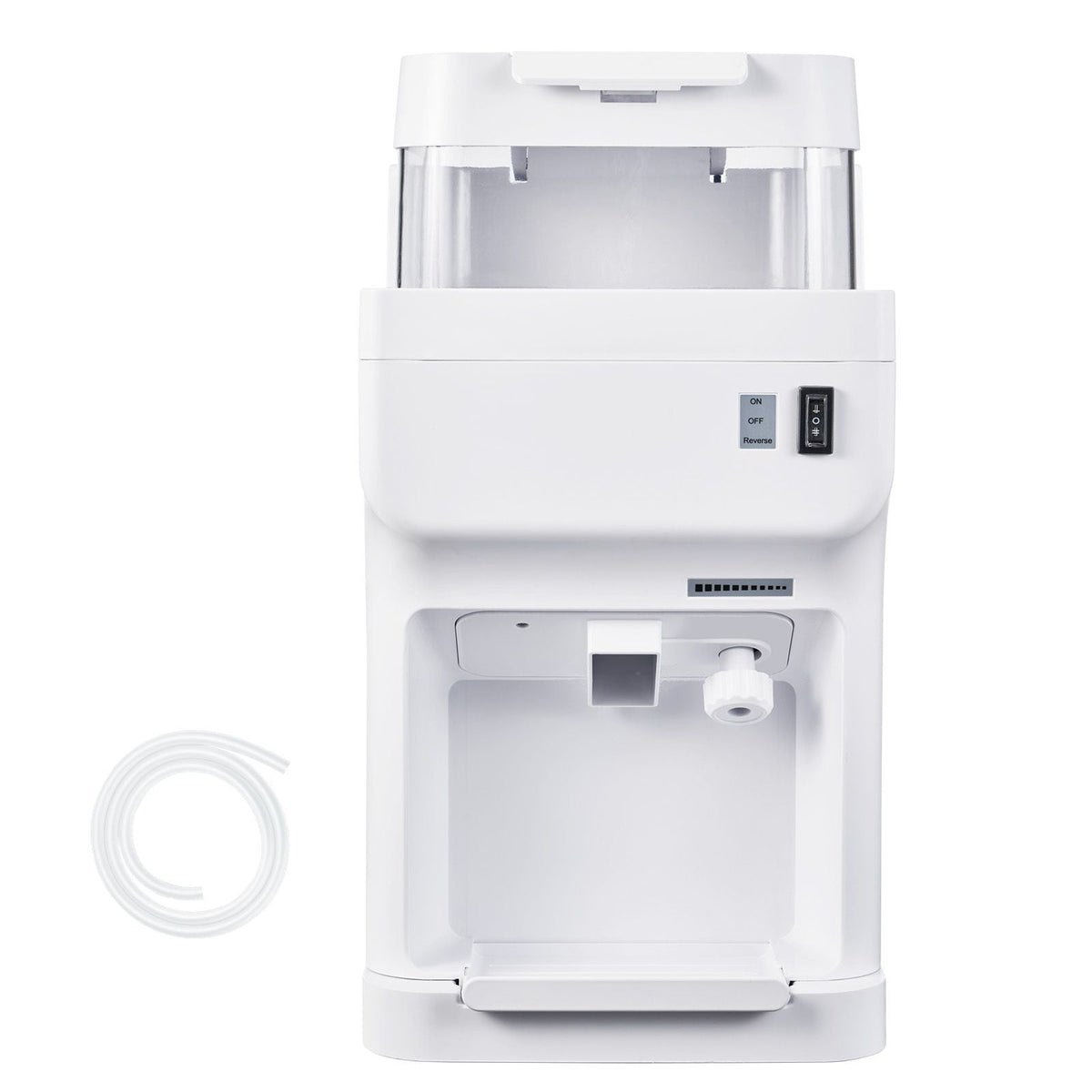 Commercial Ice Shaver Crusher, 220lbs Per Hour Electric Snow Cone Maker with 8L Ice Cube Box, 350W 1500RPM Tabletop Shaved Ice Machine for Parties Events Bar, Home and Commercial Use (White)