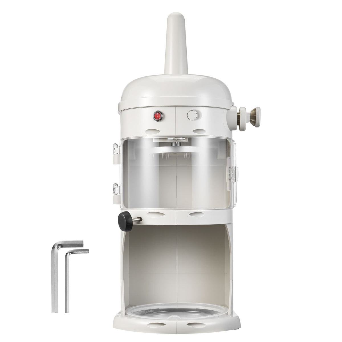 Commercial Ice Shaver Crusher, 220lbs/hr Electric Fluffy Ice & Snow Cone Machine, 250W 1500RPM Tabletop Fluffy Shaved-Ice Machine for Parties Events Snack Bar, Home and Commercial Use (White)