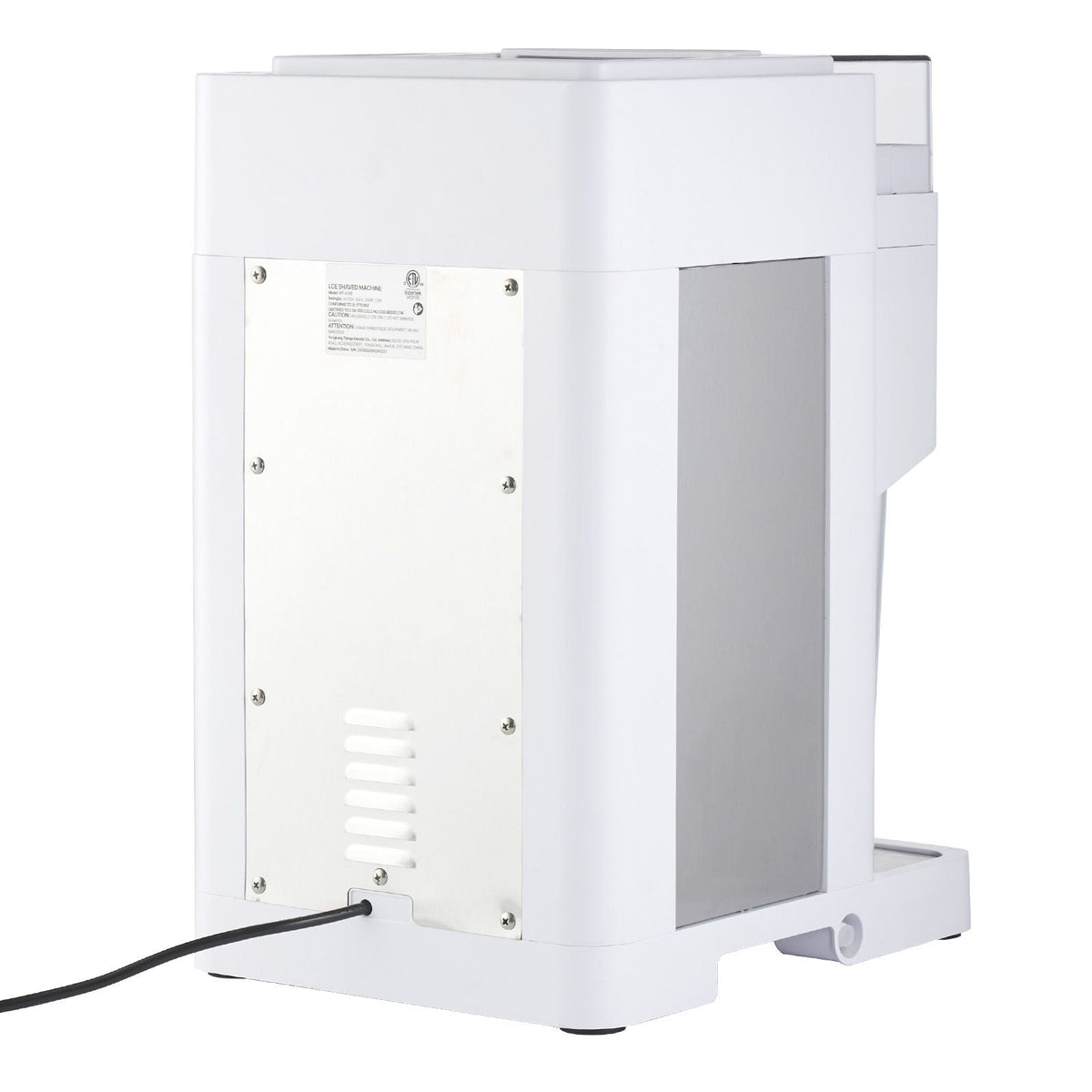 Commercial Ice Shaver Machine, 1.91QT /1.8L Large Electric Ice Cube Crusher Shaved Maker with 300W Premium Motor, Stainless Steel Blades, for Bar Mixing Seafood Preservation Home Party, White