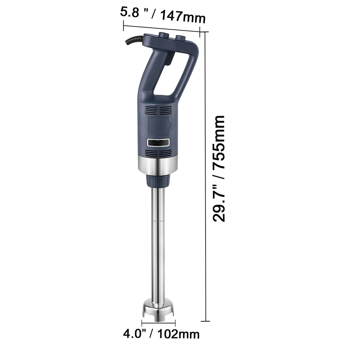 Commercial Immersion Blender, 500W Heavy Duty Hand Mixer, 16 inch Stepless Variable Speed Mixer with Stainless Steel Blade, Multi-Purpose Portable Mixer for Soup, Sauces, Mashed Potatoes, Cream