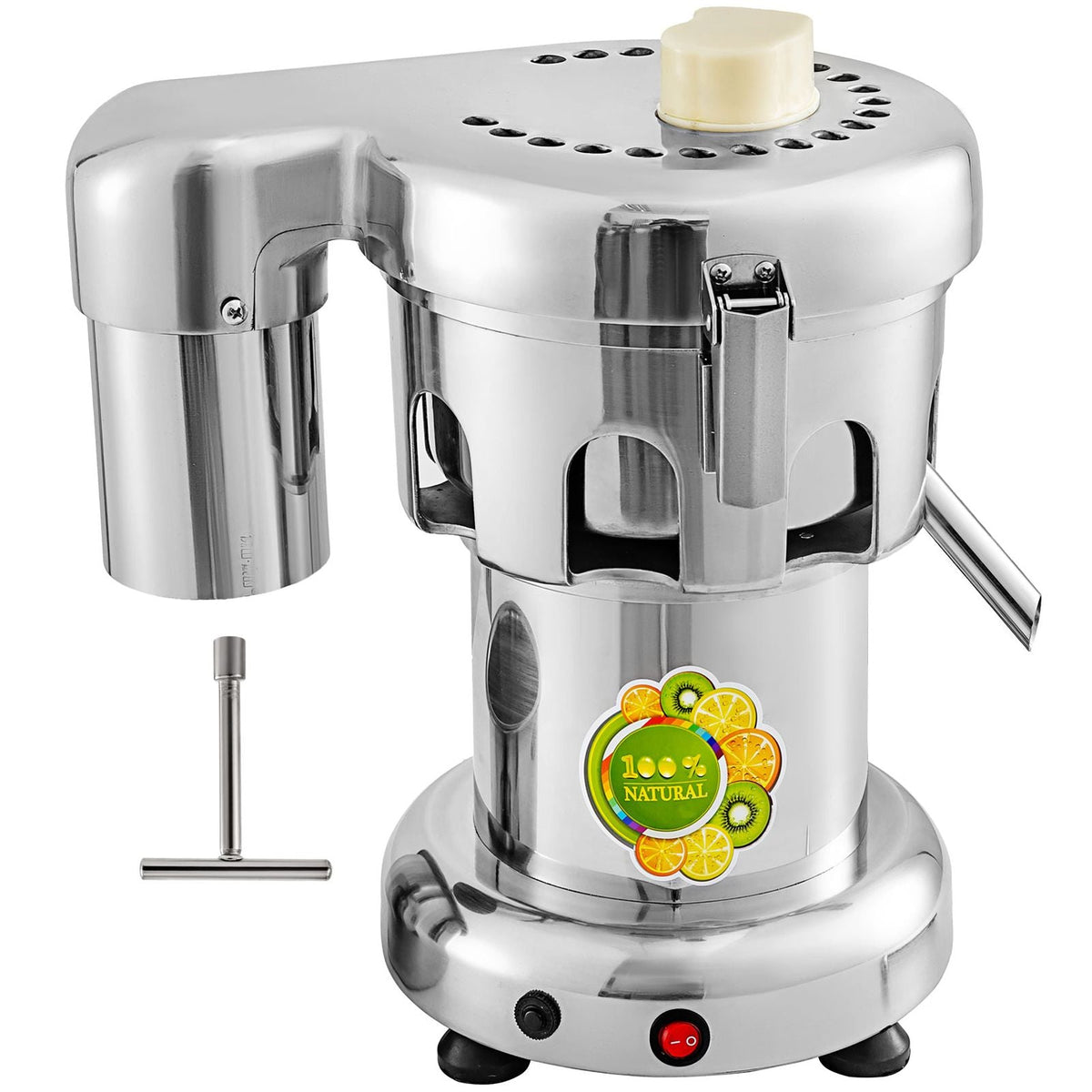 Commercial Juice Extractor Heavy Duty Juicer Aluminum Casting and Stainless Steel Constructed Centrifugal Juice Extractor Juicing both Fruit and Vegetable