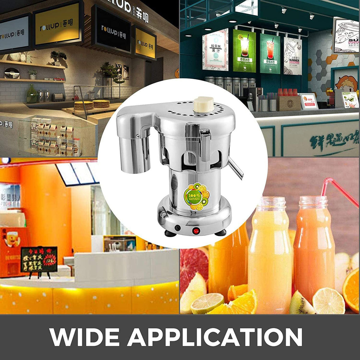 Commercial Juice Extractor Heavy Duty Juicer Aluminum Casting and Stainless Steel Constructed Centrifugal Juice Extractor Juicing both Fruit and Vegetable