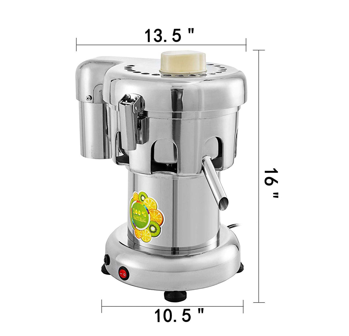 Commercial Juice Extractor Heavy Duty Juicer Aluminum Casting and Stainless Steel Constructed Centrifugal Juice Extractor Juicing both Fruit and Vegetable