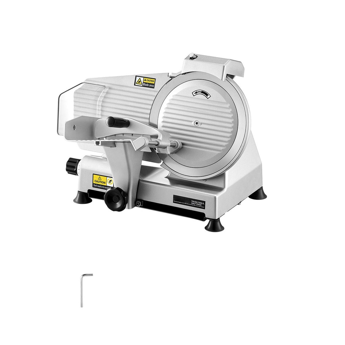 Commercial Meat Slicer, 10 inch Electric Deli Food Slicer, 180W Meat Cutter with a Premium 65Mn Blade, 0-0.4 inch Adjustable Thickness, Food Slicer Machine for Meat Vegetables Hard Bread Cheese