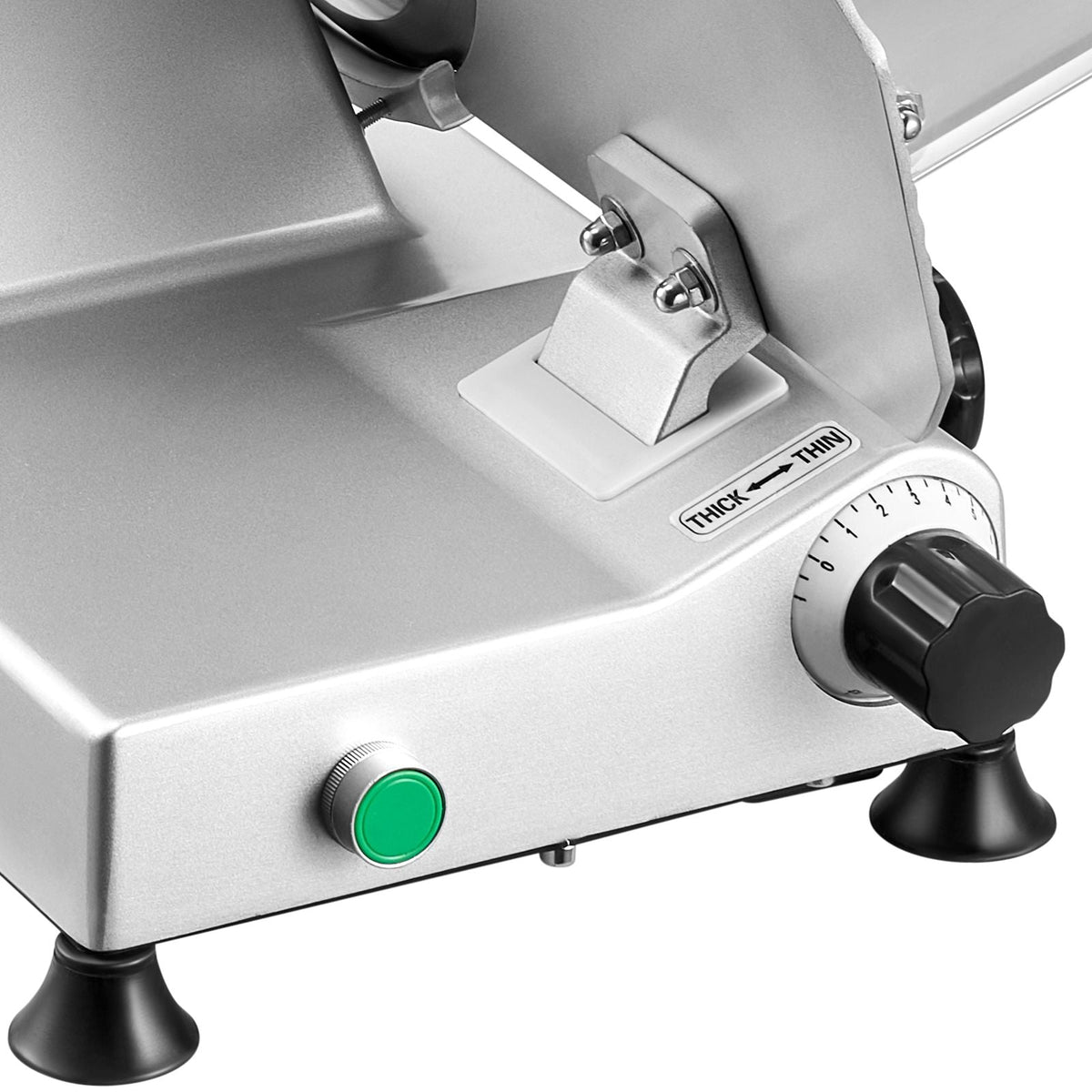 Commercial Meat Slicer, 10 inch Electric Deli Food Slicer, 180W Meat Cutter with a Premium 65Mn Blade, 0-0.4 inch Adjustable Thickness, Food Slicer Machine for Meat Vegetables Hard Bread Cheese