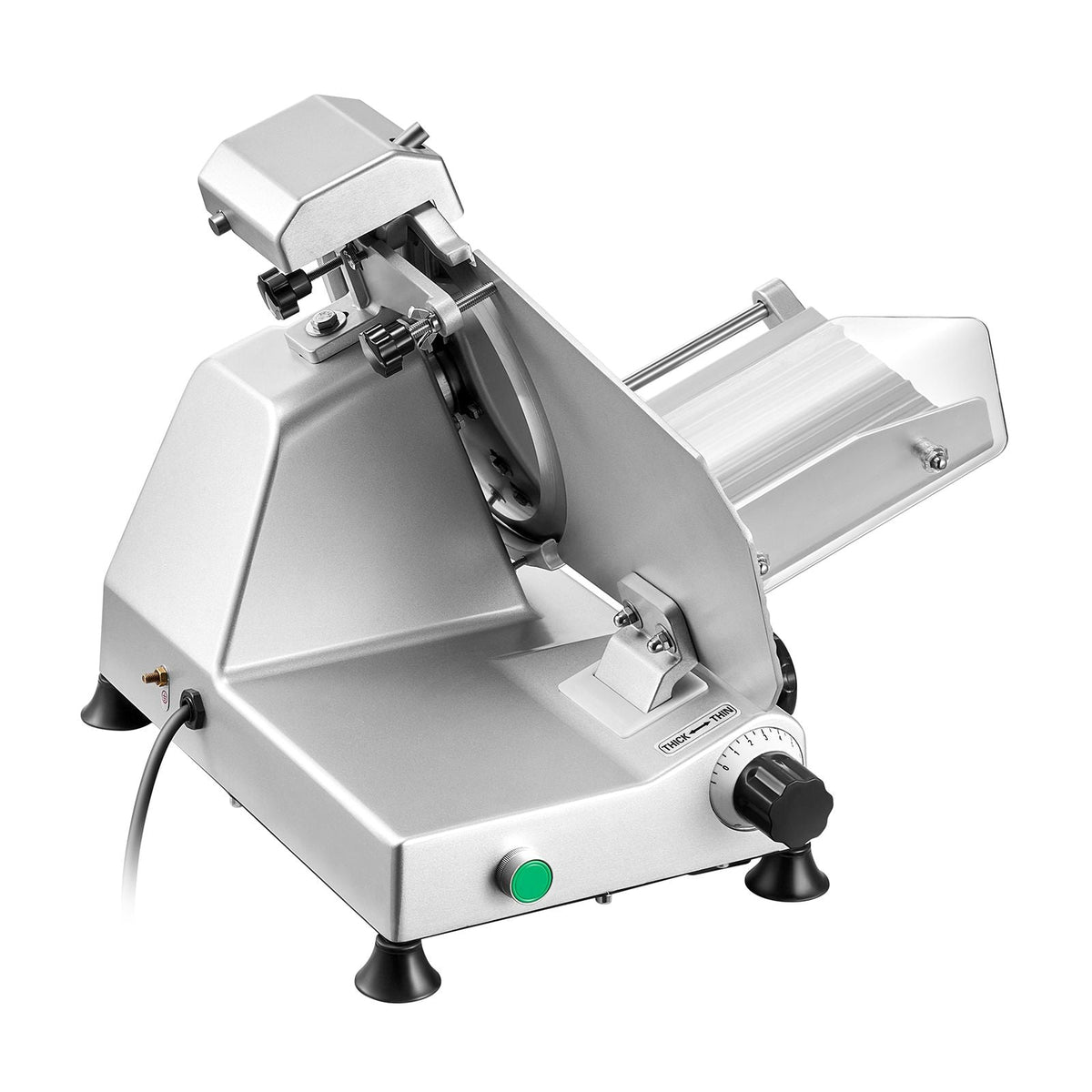 Commercial Meat Slicer, 10 inch Electric Deli Food Slicer, 180W Meat Cutter with a Premium 65Mn Blade, 0-0.4 inch Adjustable Thickness, Food Slicer Machine for Meat Vegetables Hard Bread Cheese