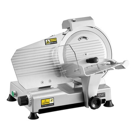 Commercial Meat Slicer, 10 inch Electric Deli Food Slicer, 180W Meat Cutter with a Premium 65Mn Blade, 0-0.4 inch Adjustable Thickness, Food Slicer Machine for Meat Vegetables Hard Bread Cheese